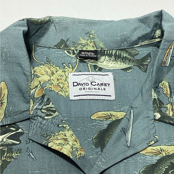 David Carey Originals Bermuda Fish Design Shirt 2XL NWT - Picture 2 of 11